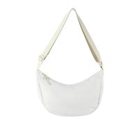 GUSXPPD Women's Corduroy Crossbody Bag, Crescent Moon Bag, Shoulder Bag with Adjustable Shoulder Strap, Casual Corduroy Shoulder Bag for Any Occasion, White, 31x16x9cm