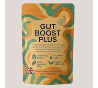 Gut Boost Plus - 5-Strain Probiotic & Inulin Prebiotic | 60 Billion CFU | Digestive Balance, Gut Flora & Immune Support | Slow-Release Vegan Capsules | UK Manufactured Supplement, 60 Capsules