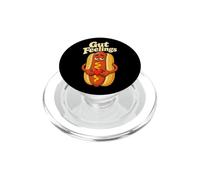 Gut Feelings Comic Hot Dog Food Pun PopSockets PopGrip for MagSafe
