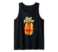 Gut Feelings Comic Hot Dog Food Pun Tank Top