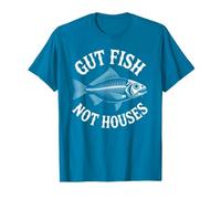 Gut Fish Not Houses Vintage Fishing Ocean Nature Lover T-Shirt