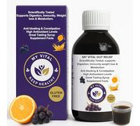 Gut Relief Syrup Elderberry 250ml - Supports Digestion, Immunity, Bloating Relief, Weight Management & Metabolism with Ajwain, Saunf, Methi, Haldi & Dalchini - My Vital Keep Healthy