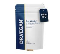Gut Works® | 50 Billion CFU Bacteria Live Cultures | 30 Vegan Capsules