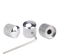 3Pcs Metal Chrome Guitar Volume Tone Knobs Silver Dome Speed Control Guitar Knob for Fender Strat Telecaster Gibson Les Paul Guitar Bass Accessories (Chrome)