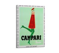 GUTAITER Campari Soda Print Motivational Poster Vintage Decorative Wall Art Canvas Prints for Room Aesthetic08x12inch(20x30cm) Frame-style-1