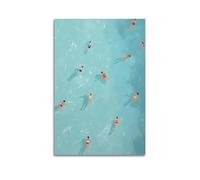 GUTAITER Large Beach SWINMING Posters Retro Aesthetic Inspiring Wall Art Canvas Prints for Classroom Ofiice24x36inch(60x90cm) Unframe-style