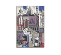 GUTAITER London The City Posters Retro Aesthetic Inspiring Wall Art Canvas Prints for Classroom Ofiice16x24inch(40x60cm) Unframe-style