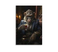 GUTAITER Monkey Business Posters Retro Aesthetic Inspiring Wall Art Canvas Prints for Classroom Ofiice24x36inch(60x90cm) Unframe-style
