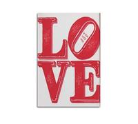 GUTAITER Retro Love Is The Only Way Posters Retro Aesthetic Inspiring Wall Art Canvas Prints for Classroom Ofiice08x12inch(20x30cm) Unframe-style