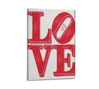 GUTAITER Retro Love Is The Only Way Posters Retro Aesthetic Inspiring Wall Art Canvas Prints for Classroom Ofiice20x30inch(50x75cm) Frame-style