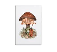 GUTAITER Under The Awning Frog Is Playing Violin Motivational Poster Funny Decorative Wall Art Canvas Prints for Room Aesthetic08x12inch(20x30cm) Unframe-style