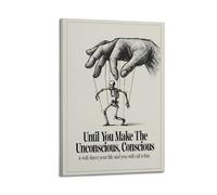 GUTAITER Until You Make The Unconscious, Conscious-motivational Poster Attractive Retro Wall Art Canvas Prints for Room Aesthetic 08x12inch(20x30cm) Frame-style