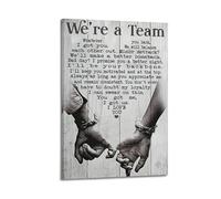 GUTAITER We're A Team Canvas Poster Whatever You Lack I Got You We Will Balance Each Other Posters Retro Aesthetic Inspiring Wall Art Canvas Prints for Classroom Ofiice24x36inch(60x90cm) Frame-style
