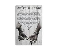 GUTAITER We're A Team Canvas Poster Whatever You Lack I Got You We Will Balance Each Other Posters Retro Aesthetic Inspiring Wall Art Canvas Prints for Classroom Ofiice08x12inch(20x30cm) Unframe-style
