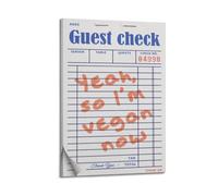 GUTAITER Yeah So I’m Vegan Now Posters Retro Aesthetic Inspiring Wall Art Canvas Prints for Classroom Ofiice08x12inch(20x30cm) Frame-style-1