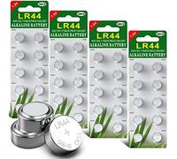GutAkaLi Pack of 40 LR44 Button Cell Batteries - 1.5 V - Alkaline Battery LR44 Without Mercury - (AG13 L1154F V13GA SR44 LR44H A76 LR754 357 303 Button Cell)