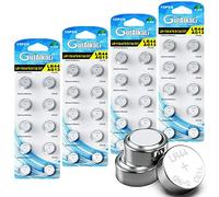 GutAlkaLi AG13 LR44 1.5V Alkaline Button Cell Batteries Without Mercury (357/357A/L1154/A76/GPA76) (LR44-40er)