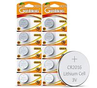GutAlkaLi CR2016 3V Lithium Coin Cell Battery 10 Pack Mercury-free, Long Life Strong Power 3 Volt Lithium Flat Batteries for electronic devices; Watch, household ítems, car remote key