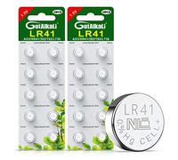 GutAlkaLi LR41 Battery Pack of 20 - 1.5V AG3 Batteries for Watches, Hearing Aids, Glucometer, Key Fobs and Small Electronics - Silver Oxide Chemistry Provides Stable Voltage and Long Lifespan