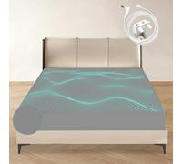 GUTANUSS Grounding Fitted Sheet for Deep Sleep & Wellness - Conductive Bedding Bed Sheet 10% Silver Fiber Grounding Sheet with Elasticated Corners 200x200cm