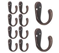Gutapo 20pcs Copper Single Prong Robe Hook, Hooks for Hanging, Flat Coat Hooks Wall Mounted for Hanging Towel Hooks with 44 Screws for Coats Bag Scarf Key Hat Cup
