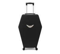 GUTE Coffin Suitcase 28 Inch Black Gothic Luggage Hard Shell ABS Spinner Wheels | Unique Horror Travel Case | Lockable Wheelie Trolley Cabin Bag for Airport Carry Cosplay Convention Halloween Trip