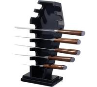 GUTE Gothic Coffin Knife Block Holder - Kitchen Storage Organizer, All Standard Cutting Knives, Goth Home Decor Accessories, Spooky Halloween Decoration, Room, Bar, Kitchens 14" H (Without Knives)