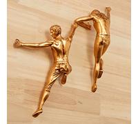 Gute Tall Rock Climbing Wall Sculpture Figures, Wall Art Decor Sculpture by (Set of 2) 11.5 - Man & Woman - Marathon Rappelling Perfect Bedroom Home Office Company Décor Gift, Sports & Outdoors