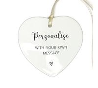GuteGifts Personalised Ceramic Heart Plaque Customize with Any Message | Birthday Gift For Women,Men, Best Friend, Family,Friendship Keepsake