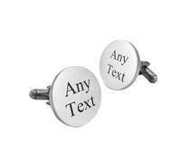 GuteGifts Personalised Engraved Cufflinks | Birthday Wedding Fathers Day for Men Dad Groom Grandad Best Man Groomsman Husband Father of The Bride with Box (Design 6)