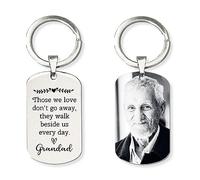 GuteGifts Personalised Memorial Keepsake Engraved Keyring In Loving Memory of Mum Dad Grandad Nanny Grandma Bereavement Remembrance Sympathy Gift Those we love dont go away