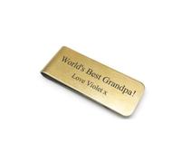 GuteGifts Personalised Money Clip Holder | Engraved with Custom Name or Text | Birthday Wedding Fathers Day Christmas Gifts for Men Dad Groom Grandad Best Man Groomsman (Design 5)