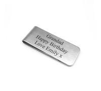 GuteGifts Personalised Money Clip Holder | Engraved with Custom Name or Text | Birthday Wedding Fathers Day Christmas Gifts for Men Dad Groom Grandad Best Man Groomsman (Design 6)