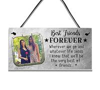 GuteGifts Personalised Plaque with Photo Best Friends Forever Friendship Gifts for Men Women BFF Suitable for Birthday Christmas Home Decoration Wall Hanging Sign with Quote
