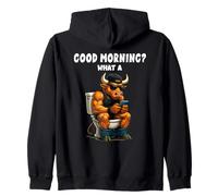 Guten Morgen Bullshit Office Bull Toilet Smartphone Fool Zip Hoodie