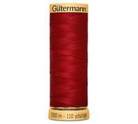 Gutermann 100% Natural Cotton Thread - 100m Wide Range of Colors (Ruby Red)