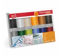 Gutermann 12 Thread Set: 100% Cotton No. 30 - Col 1