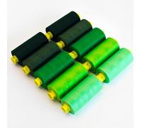Gutermann 120 All Purpose Assorted Greens Set - Premium Quality Polyester Thread for Crafting - Sewing Machine/Hand Sewing
