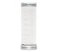Gutermann 709824/1001 | White 100% Polyester Sulky Embroidery Bobbin Thread 200m