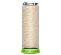 Gutermann 723860 169 Sew All 100% Recycled Polyester Thread 100mtr, Bone, OSFA