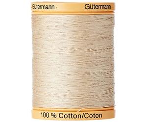 Gutermann 800m/875 yd Natural Cotton Thread Solids, Burlap Beige, 800C-927