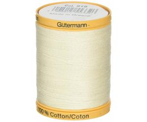 Gutermann 876 Yard Natural Cotton Thread Solids - Egg White