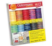 Gütermann - Gütermann Deco Stitch Assorted Colours No.70 (70m) Sewing Thread Set 3-10 Pieces
