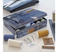 Gutermann Denim Tin Thread Set - 100m x 12 reels plus Labels & Jeans Needles