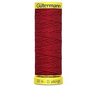Gutermann Elastic Thread for Sewing, Bobbin Work, Smocking, Knitted Cuffs and Gathering Fabrics - Ruby Red - 2063-1 x 10m Spool
