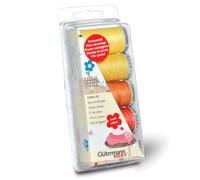 Gütermann Thread Set – Machine Embroidery Cotton 30 – 100% Cotton – Yellow/Red
