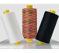 Gutermann Gütermann Mara 120 3-Thread Sewing Set 1000mtr/1093yd per Bobbin Sew-All Polyester Thread Black and White and Multicolour 8023