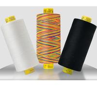 Gutermann Gütermann Mara 120 3-Thread Sewing Set 1000mtr/1093yd per Bobbin Sew-All Polyester Thread Black and White and Multicolour 9822