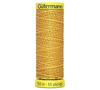 Gutermann Linen Thread for Hand Sewing of Heavyweight Fabric, Buttonholes, Clothes and Textile Repair 4013 - Mustard Yellow - 1 x 50m Spool