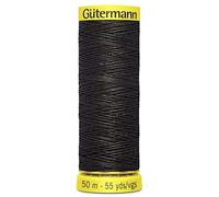 Gutermann Linen Thread for Hand Sewing of Heavyweight Fabric, Buttonholes, Clothes and Textile Repair BLK - Black - 5 x 50m Spool